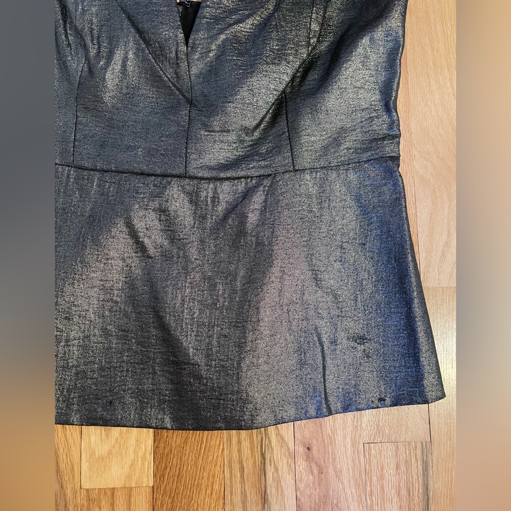 BCBGMaxazria Metallic V-Neck Wire Top - Picture 5 of 5